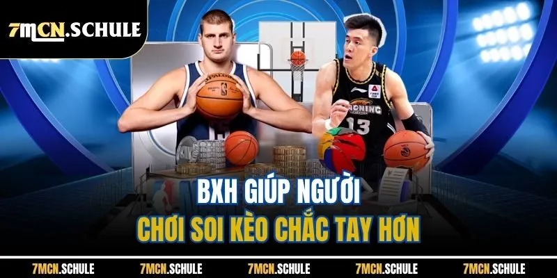 BXH giúp người chơi soi kèo chắc tay hơn