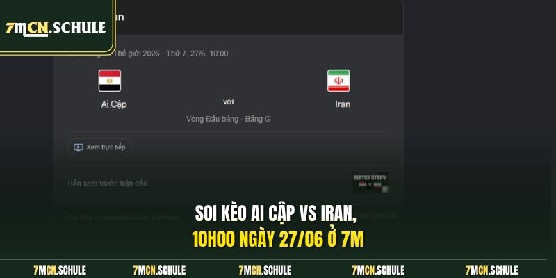 Soi kèo Ai Cập vs Iran, 10h00 ngày 27/06 ở 7M